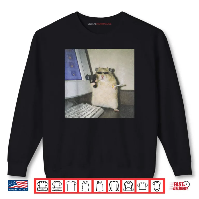 Cyber Hamster Meme Cringe Funny Animal Vintage Shirt 1 Sweatshirt Cyber Hamster Meme Cringe Funny Animal Vintage Shirt