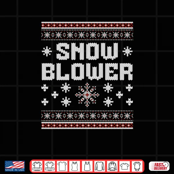 Snowman and Snow Blower Matching Couple Ugly Christmas Shirt 9 Design Snowman and Snow Blower Matching Couple Ugly Christmas Shirt 1