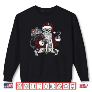 Sweatshirt Pirate Santa Claus Christmas Yo Ho Ho Xmas Shirt 1