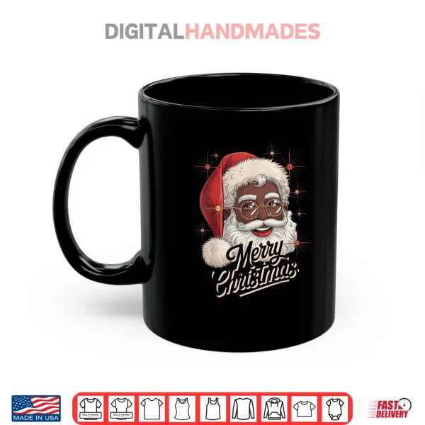 Mug African American Santa Christmas Black Xmas Shirt 1