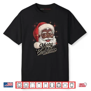 African American Santa Christmas Black Xmas Shirt 1
