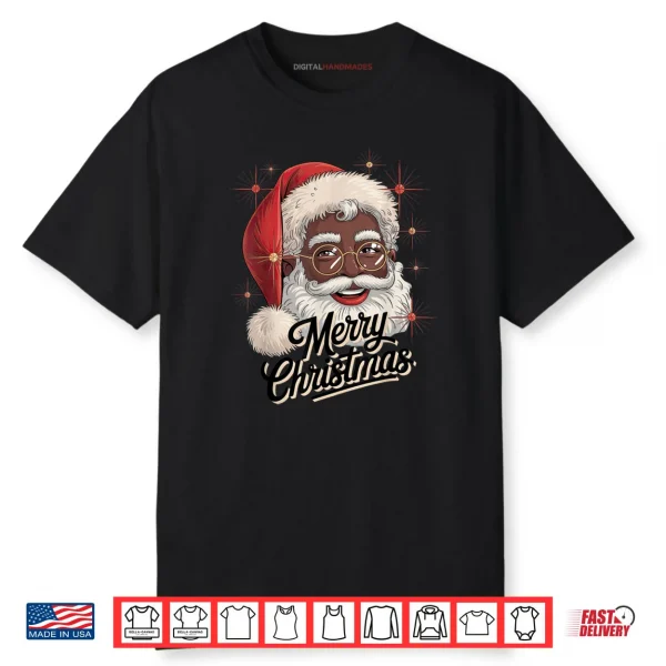 African American Santa Christmas Black Xmas Shirt 1