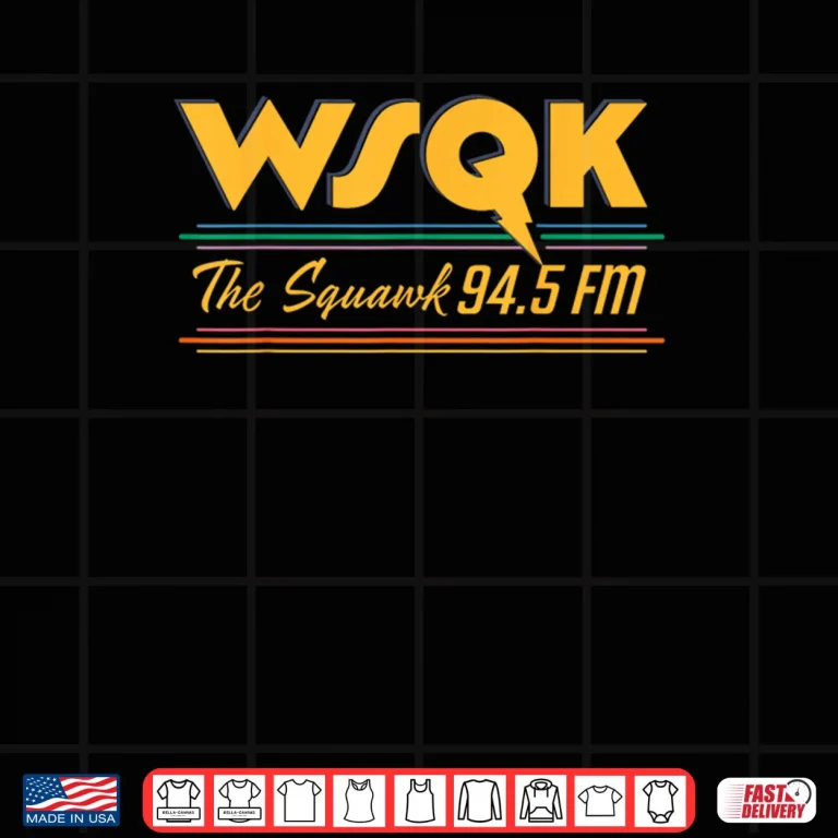 Design Stranger Things Season 5 WSQK The Squawk 94.5 FM Retro Logo Shirt