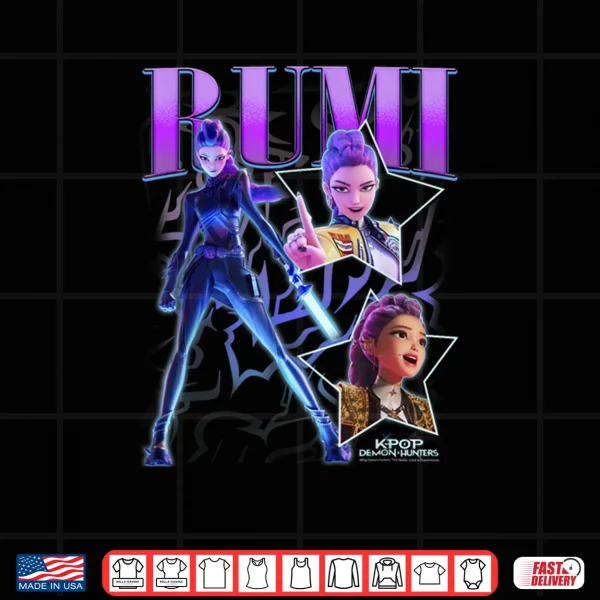 Design Rumi Showcase Retro Neon Poster Shirt