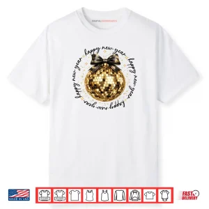 NYE Disco Ball Luxury Golden Happy New Year Shirt