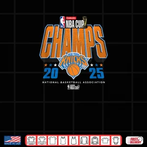 Design NBA Official Emirates Cup 2025 Champs New York Knicks Shirt