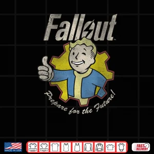 Design Fallout Video Game Prepare for the Future Vault Boy Shirt