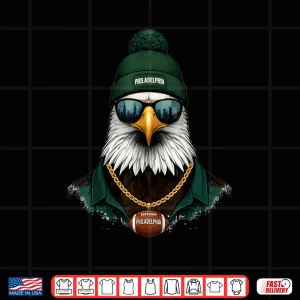 Design Cool Face Eagles with Sunglasses Eagles Flying Bird Shirt