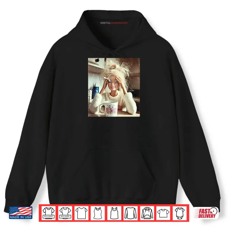 Hoodie Distressed Doll Face Meme Shirt