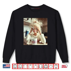 Sweatshirt Distressed Doll Face Meme Shirt