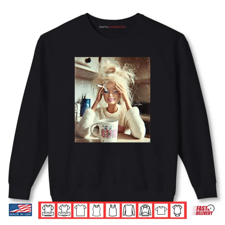 Sweatshirt Distressed Doll Face Meme Shirt