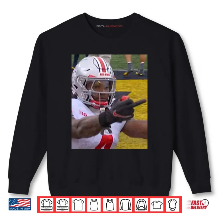 Sweatshirt Jeremiah Smith Flips Off Michigan Fan Football Shirt 1