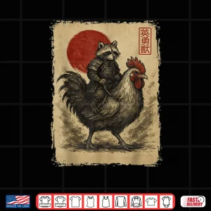 Design Samurai Raccoon Japanese Graphic Ukiyo e Art Shirt