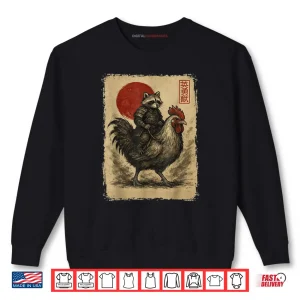 Sweatshirt Samurai Raccoon Japanese Graphic Ukiyo e Art Shirt