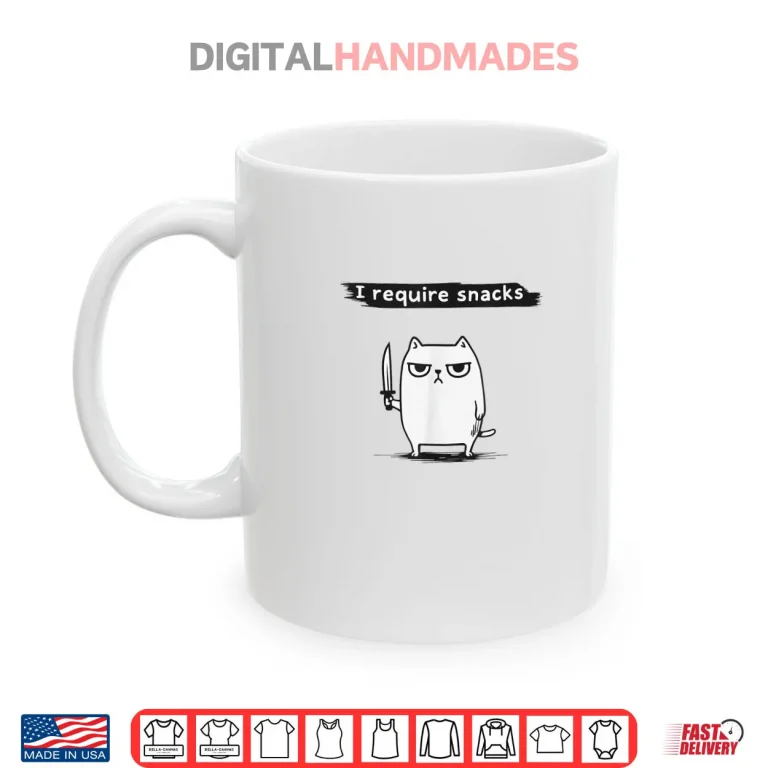I Require Snacks Angry Cat Meme Shirt 3 Mug I Require Snacks Angry Cat Meme Shirt
