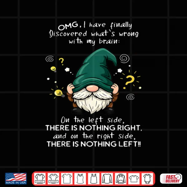 Design OMG I Have Finally Discovered Whats Wrong with My Brain Shirt