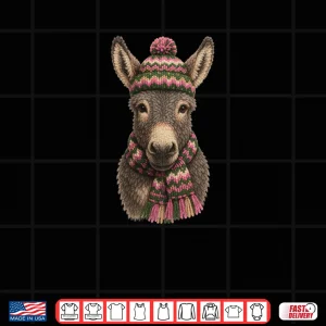 Design Crocheted Donkey Pink Winter Shirt