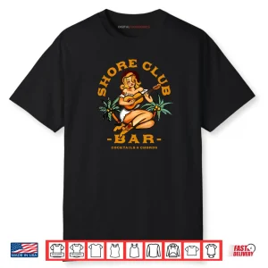 Shore Club Dive Bar Music Lover Guitar Girl Shirt