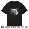 Cat Selfie with Alien UFO Cat Peace Sign Shirt