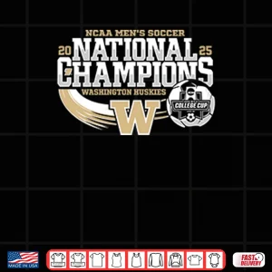 Design Washington Huskies National Champs 2025 Mens Soccer Shirt