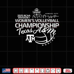 Design Texas AM Aggies National Championship 2025 Volleyball Shirt 1