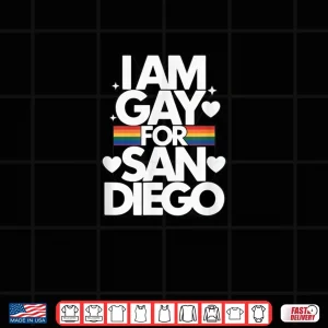 Design I am Gay for San Diego Pride Rainbow Design for LGBTQ Shirt