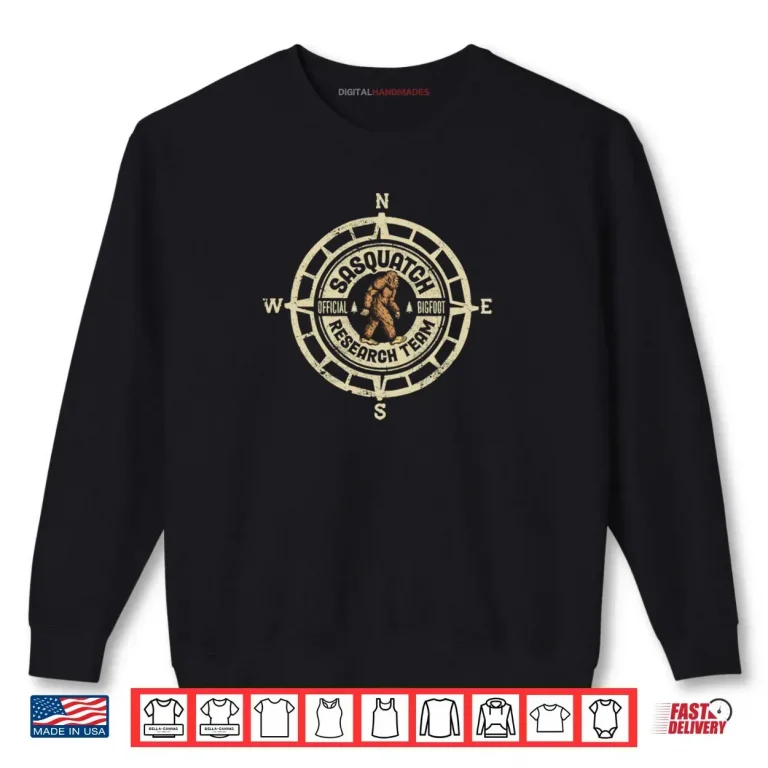 Sweatshirt Bigfoot Research Team Retro Vintage Sasquatch Shirt