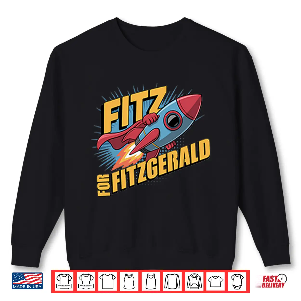 Fitz For Fitzgerald Rocketship Shirt Fitz For Fitzgerald Rocketship Shirt