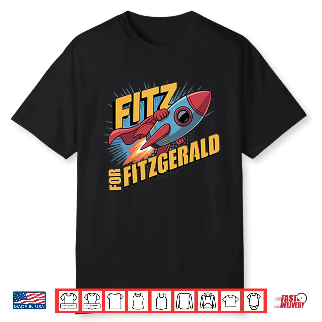 Fitz For Fitzgerald Rocketship Shirt Fitz For Fitzgerald Rocketship Shirt