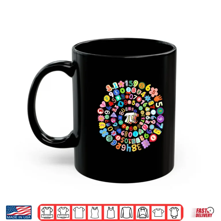 Mug Pi Day Vintage Pi Number 314 Spiral Pi Math Teacher Student Shirt