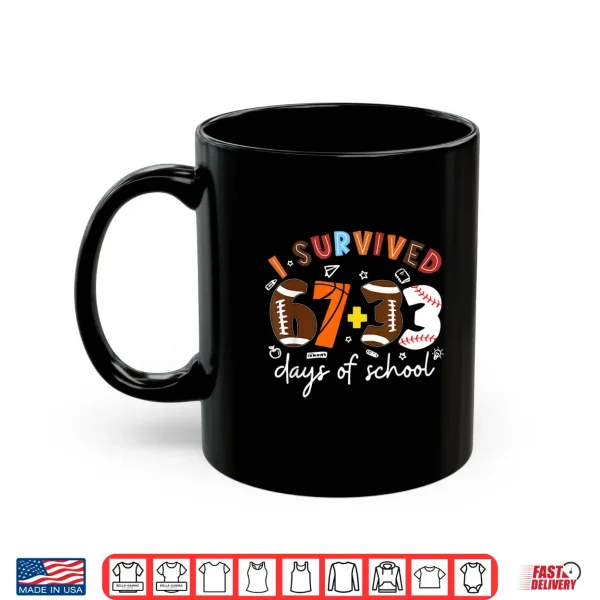 Mug I Survived 67 33 Days Of School 100Th Day Sport Lover Kids Shirt