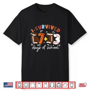 I Survived 67 33 Days Of School 100Th Day Sport Lover Kids Shirt