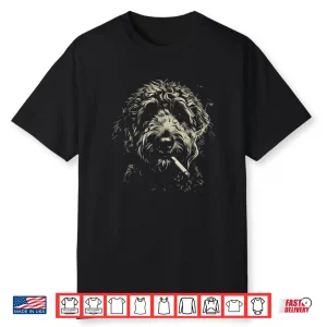 Dog Smoking Cigarette Smoking Goldendoodle Shirt