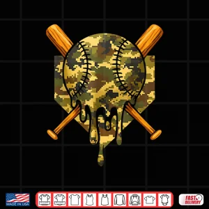 Design Baseball Camo Boys Ice Cream Youth Baseball Shirt