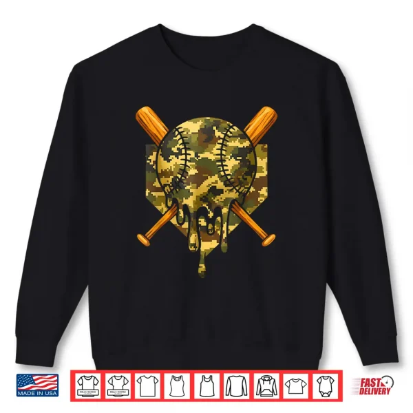 Sweatshirt Baseball Camo Boys Ice Cream Youth Baseball Shirt