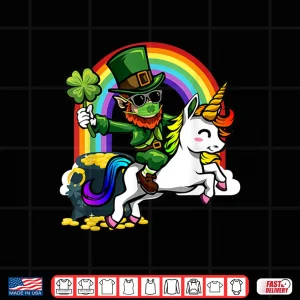 Design Leprechaun Rainbow Unicorn Lucky St Patricks Day 2021 Shirt