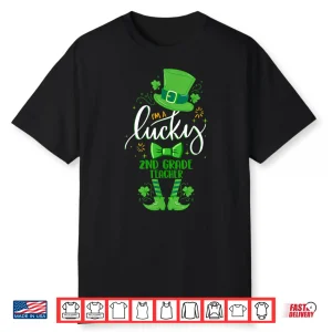 Leprechaun I’M A Lucky 2Nd Grade Teacher St. Patrick’S Day Shirt