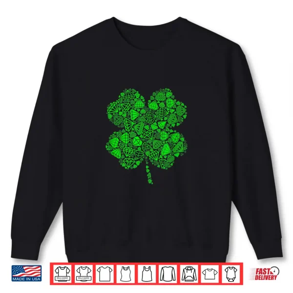 Sweatshirt Irish Shamrock Green Jewelry Lucky Clover St PatrickS Day Shirt