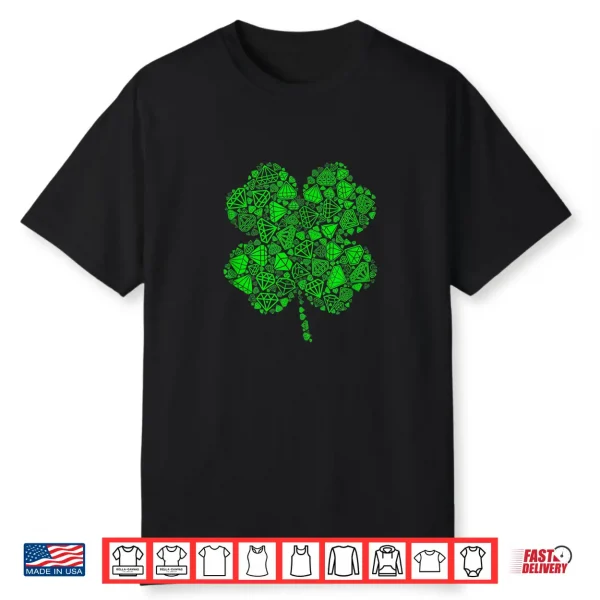 Irish Shamrock Green Jewelry Lucky Clover St Patrick’S Day Shirt