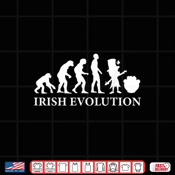Irish Evolution Funny Shirt I Ireland Leprechaun Idea 4 Design Irish Evolution Funny Shirt I Ireland Leprechaun Idea