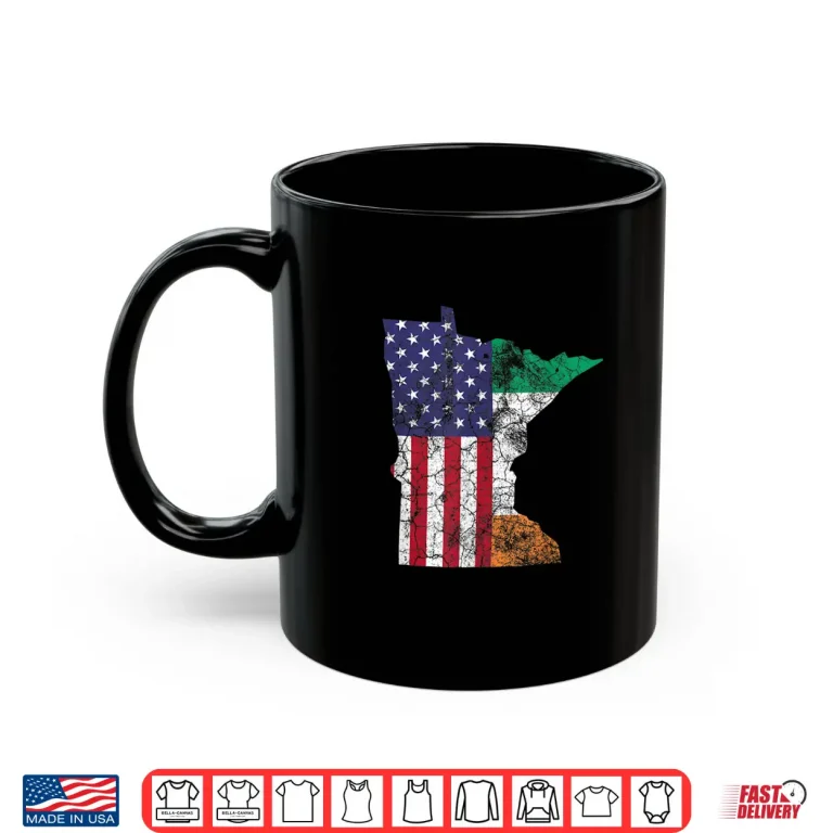 Mug Irish American Flag Minnesota St. PatrickS Day Vintage Gift Shirt