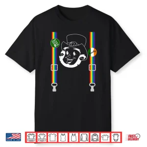 Funny St. Patrick’S Day Shirt With Rainbow Suspenders