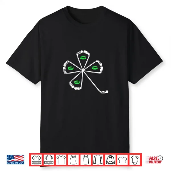 Four Leaf Clover Hockey Sticks & Pucks Let’S Do That Hockey Shirt
