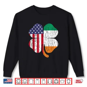 Distressed Irish American Flag Ireland Shamrock St Patrick'S Shirt 2 Sweatshirt Distressed Irish American Flag Ireland Shamrock St PatrickS Shirt