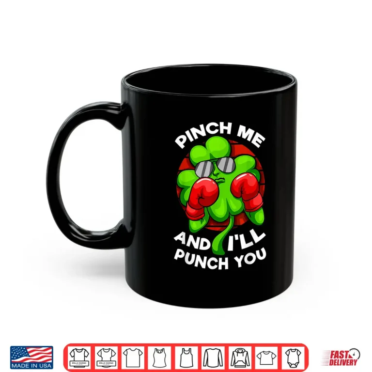 Mug Boxing Clover St PatrickS Day Boys Girls Punching Boxers Shirt