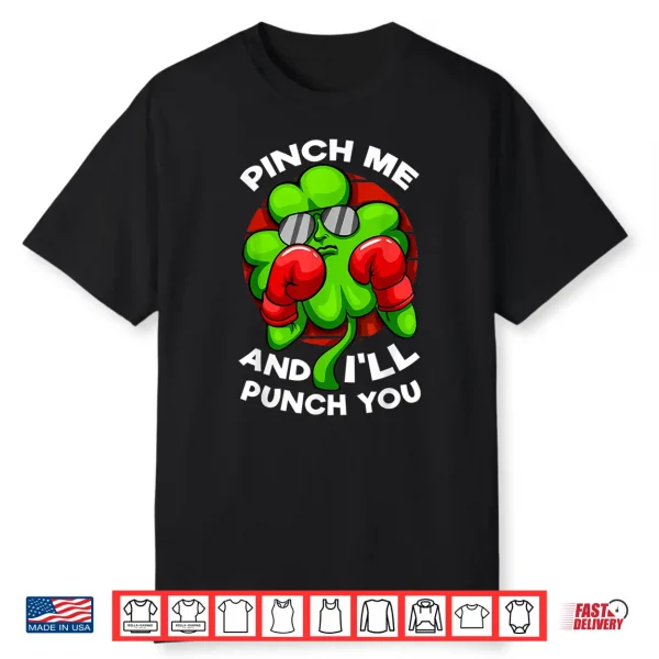 Boxing Clover St Patrick’S Day Boys Girls Punching Boxers Shirt