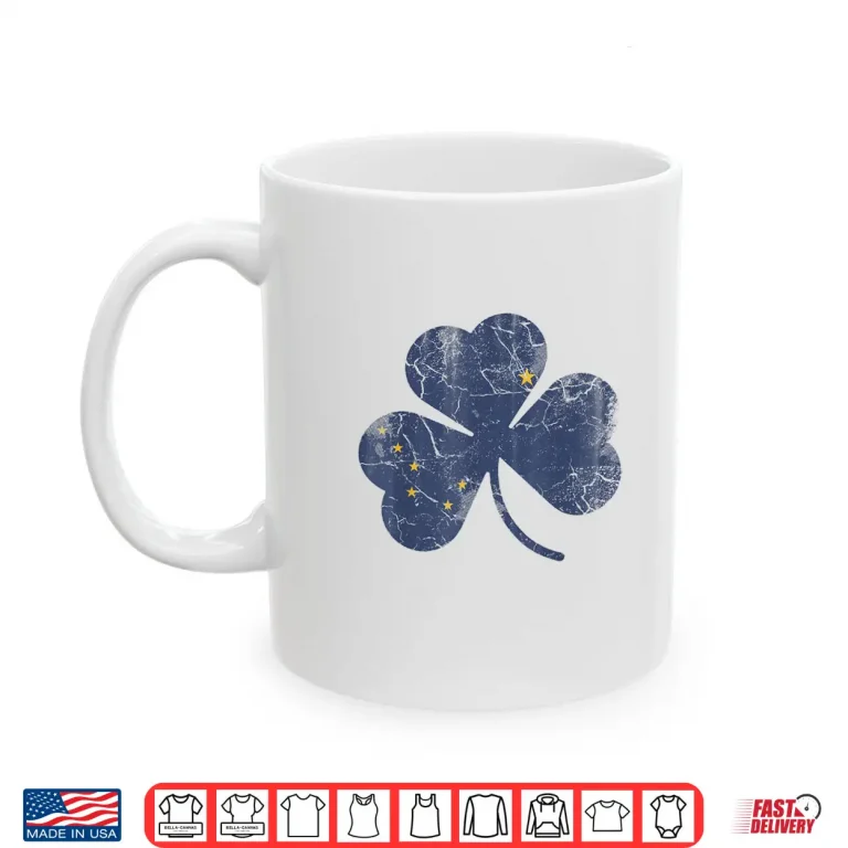 Mug Alaska Flag Shamrock Irish St Patricks Day Alaskan Shirt