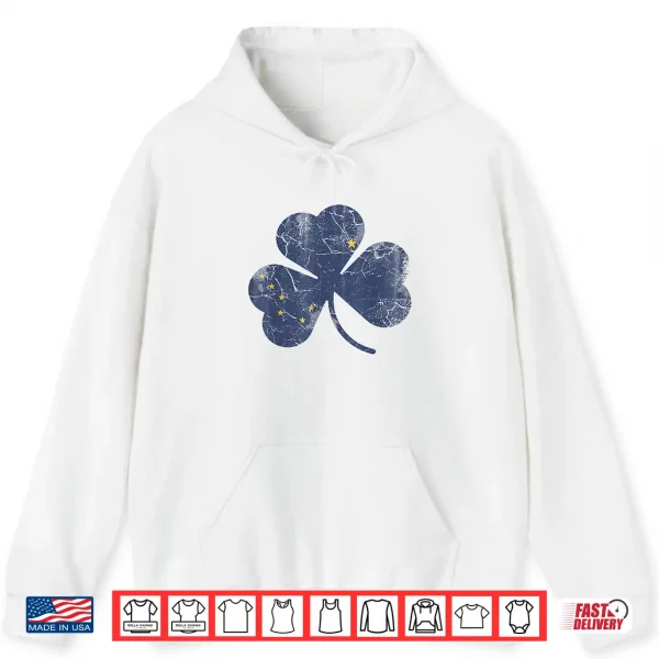 Hoodie Alaska Flag Shamrock Irish St Patricks Day Alaskan Shirt