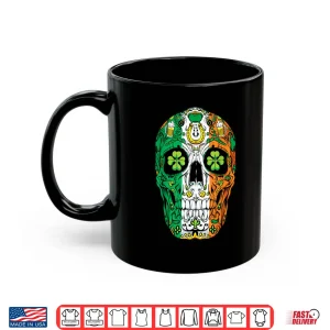 Mug Sugar Skull Leprechaun T Shirt St Patricks Day Women Men Tee