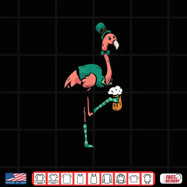 Design St. PaddyS Day Flamingo With Beer St. PatrickS Day Shirt